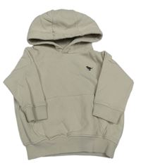 Světlebéžová mikina s výšivkou a kapucí Next