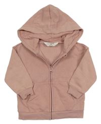 Světlerůžová propínací mikina s kapucí H&M