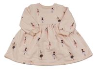 Svetloružové teplákové šaty s vílami F&F