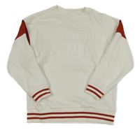 Bielo-červená mikina F&F