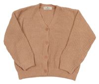 Starorůžový propínací svetr H&M