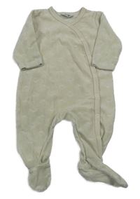 Smotanový zamatový overal s ovečkami Ergee