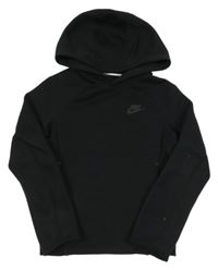 Černá mikina s logem a kapucí Nike