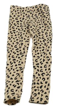 Béžovo-čierne legíny s leopardím vzorom Lily & Dan