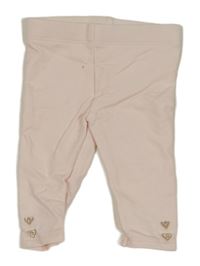 Světlerůžové legíny s knoflíky orchestra