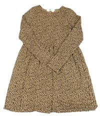 Béžové leopardí šaty H&M