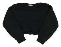 Čierna crop podšitá mikina Matalan