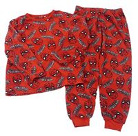 Červené fleecové pyžama so Spidermanem zn. Primark