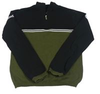 Černo-bílo-khaki svetr Matalan