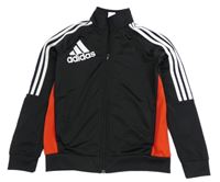 Černo-červená propínací thermo mikina s logem Adidas