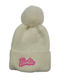 Biela čapica s bambulí - Barbie