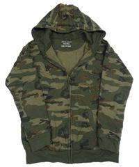 Khaki army prepínaci mikina s kapucňou Primark