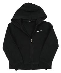 Černá propínací mikina s logem a kapucí Nike