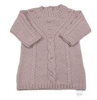 Fialové trblietavé pletené šaty s 3D bodky Primark