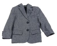 Tmavomodré melírované slávnostné sako