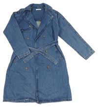 Modrý riflový kabát s páskem Reserved