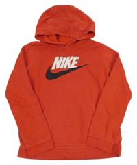 Červená mikina s logom a kapucňou Nike