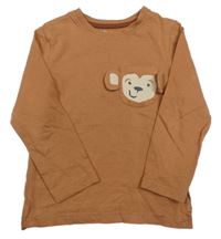 Hnedé tričko s opičkou Nutmeg