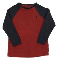 Vínovo-tmavomodré tričko Next