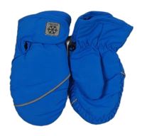 Modré šusťákové palcové zimní rukavice Topomini