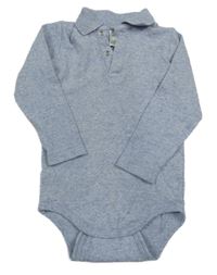 Světlemodré melírované body s límečkem Alana 