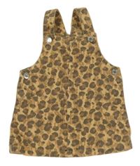 Béžovo-hnedé rifľové na traké šaty s leopardím vzorom H&M