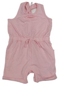 Svetloružový kraťasový overal F&F