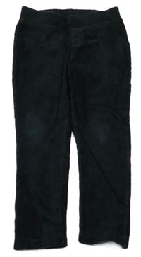 Čierne rebrované zamatové tregíny Nutmeg