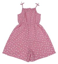 Růžový kraťasový overal s motýlky Primark
