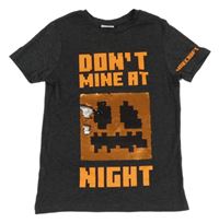 Tmavošedé tričko - Minecraft George