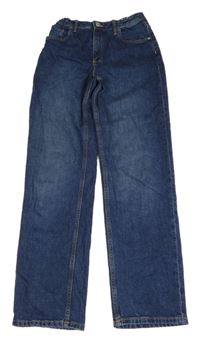 Tmavomodré straight fit rifle H&M
