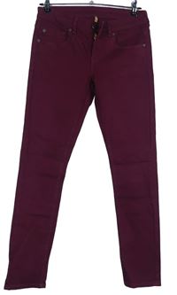 Dámske vínové skinny rifle Topshop vel. 28/30