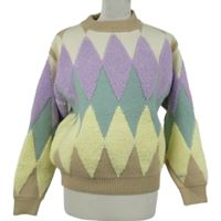 Dámský barevný vzorovaný svetr 