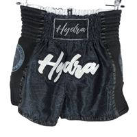 Pánske čierne muay thai kraťasy s logom Hydra