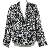 Dámske čierno-biele vzorované ľanové sako C&A