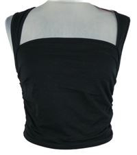 Nové - Dámsky čierny crop top Shein