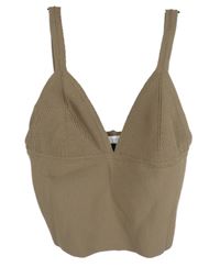 Dámsky béžový pletený crop top Zara