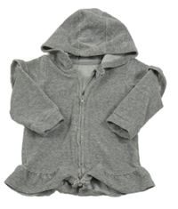 Sivá zamatová prepínaci mikina s kapucňou George