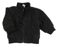 Černá flaušová zateplená bunda H&M