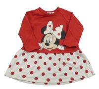 Červeno-biele teplákové šaty s Minnie H&M