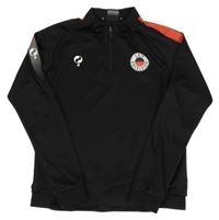 Černo-červená sportovní mikina s nášivkou 