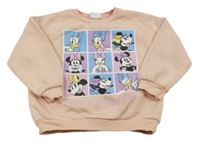 Světlerůžová mikina s Minnie a Daisy Disney
