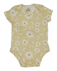 Béžové kvetované pruhované body