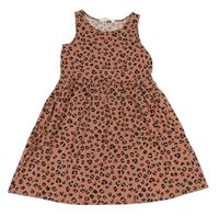 Světlevínovo-čierne vzorované bavlnené šaty H&M