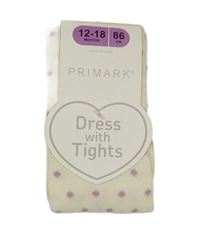 Smetanové puntíkaté punčocháče Primark