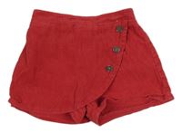 Červená menšestrová skort sukňa Nutmeg