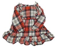 Červeno-bílo-zelená kostkovaná tunika s volánky V by Very