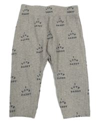 Šedobéžové rebrované tepláky s nápismi George