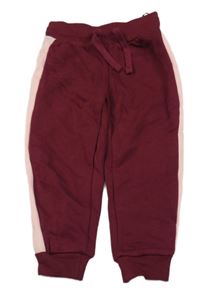 Vínovo-ružové tepláky H&M