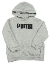 Šedá mikina s kapucí Puma